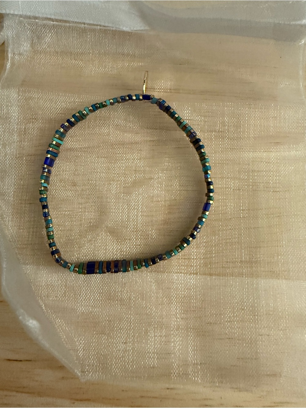 Anthropologie Blue & Green Beaded Bracelet